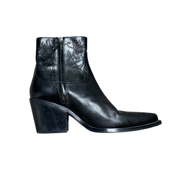 Sam Edelman Black Heeled Ankle Boots - Picture 3 of 11